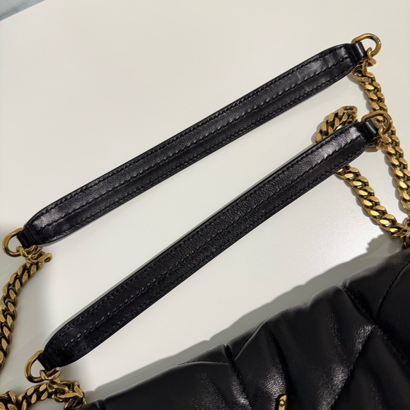 Saint Laurent Small Loulou Puffer Bag Black Gold - Picture 10 of 16